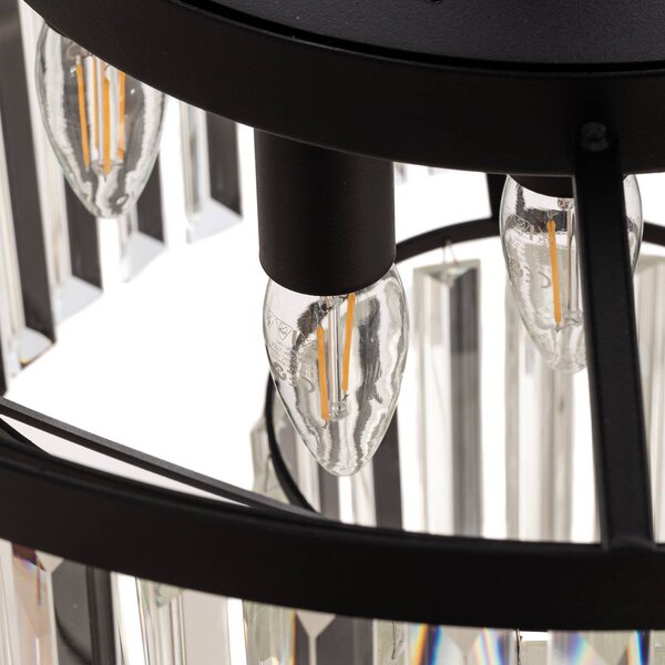 Lampa wisząca kryształowa Cristal Nowodvorski Lighting, możliwość ściemniania, przezroczysty / transparentny, salon / jadalnia, szkło