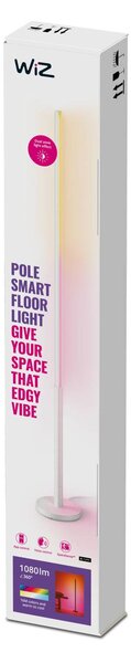 WiZ Lampa stojąca LED Pole, regulowana barwa i kolor możliwość ściemniania, biały / opal, salon / jadalnia, tworzywo sztuczne, nowoczesny