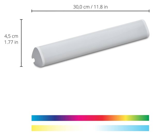 WiZ Lampa stołowa LED Bar Light, opakowanie pojedyncze Light Bar, możliwość ściemniania, biały / opal, salon / jadalnia, tworzywo sztuczne, nowoczesny