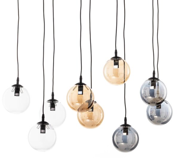 Lampa wisząca Glassy EMIBIG LIGHTING, możliwość ściemniania, czarny, salon / jadalnia, metal, nowoczesny