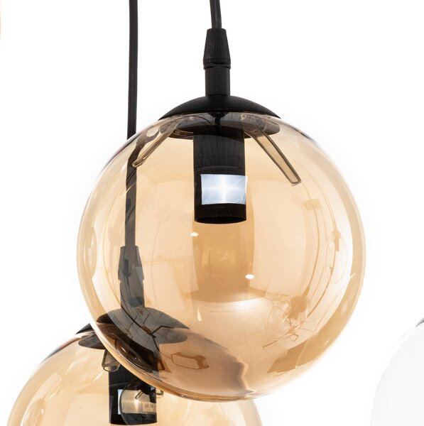 Lampa wisząca Glassy EMIBIG LIGHTING, możliwość ściemniania, czarny, salon / jadalnia, metal, nowoczesny