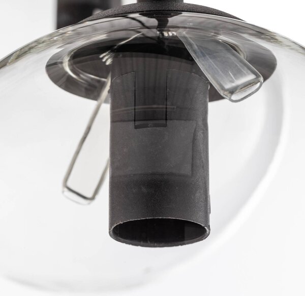 Lampa wisząca Glassy EMIBIG LIGHTING, możliwość ściemniania, czarny, salon / jadalnia, metal, nowoczesny