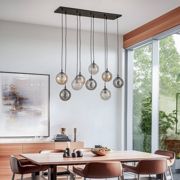 Lampa wisząca Glassy EMIBIG LIGHTING, możliwość ściemniania, czarny, salon / jadalnia, metal, nowoczesny