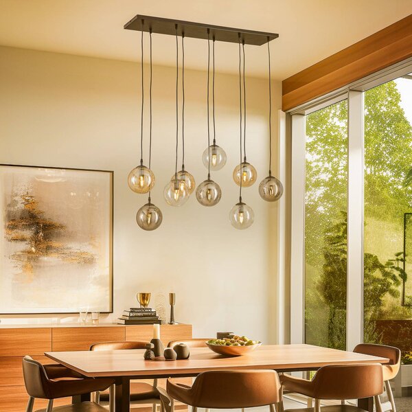 Lampa wisząca Glassy EMIBIG LIGHTING, możliwość ściemniania, czarny, salon / jadalnia, metal, nowoczesny