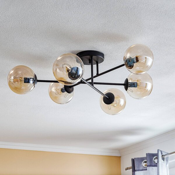 Lampa sufitowa Glassy EMIBIG LIGHTING, możliwość ściemniania, czarny, salon / jadalnia, metal, nowoczesny