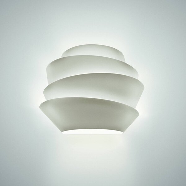 Foscarini Kinkiet designerski Le Soleil, możliwość ściemniania, biały / opal, salon / jadalnia, tworzywo sztuczne, design