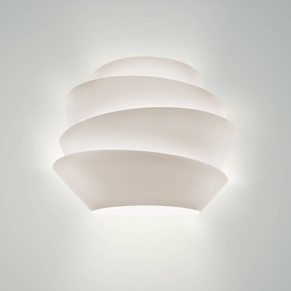 Foscarini Kinkiet designerski Le Soleil, możliwość ściemniania, biały / opal, salon / jadalnia, tworzywo sztuczne, design