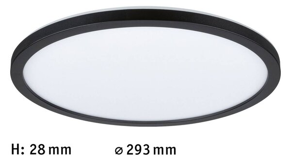 Paulmann Lampa sufitowa LED Atria Shine, czarny, salon / jadalnia, tworzywo sztuczne, nowoczesny