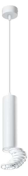 Biała nowoczesna pojedyncza lampa wisząca tuba - 7X D240 G9-Z55