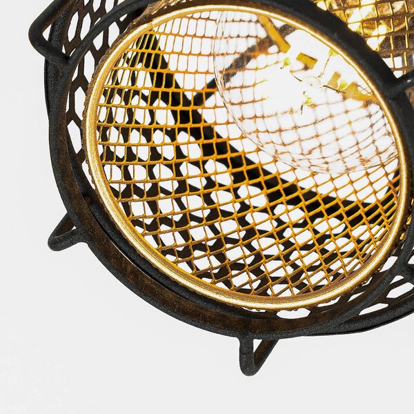 Lampa sufitowa Eudoria Lindby, możliwość ściemniania, czarny, salon / jadalnia, metal, nowoczesny