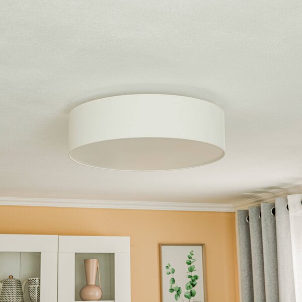 Lampa sufitowa Roller Euluna, możliwość ściemniania, kremowy / amber, salon / jadalnia, tkanina / materiał / jedwab, nowoczesny