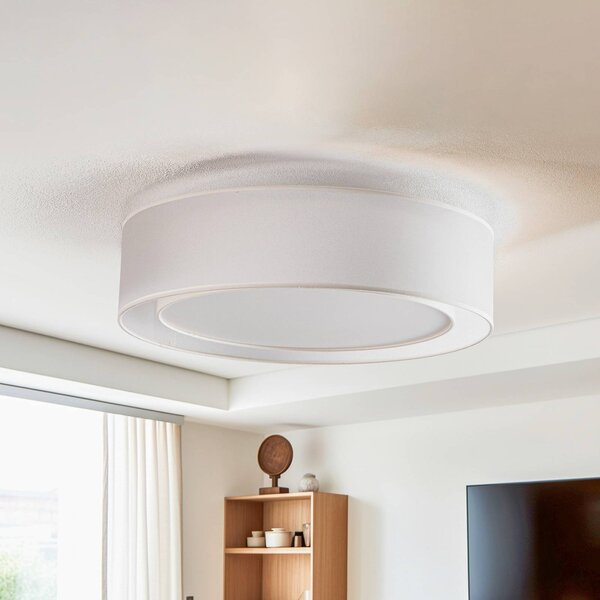 Lampa sufitowa Tibu Euluna, możliwość ściemniania, kremowy / amber, salon / jadalnia, tkanina / materiał / jedwab, nowoczesny