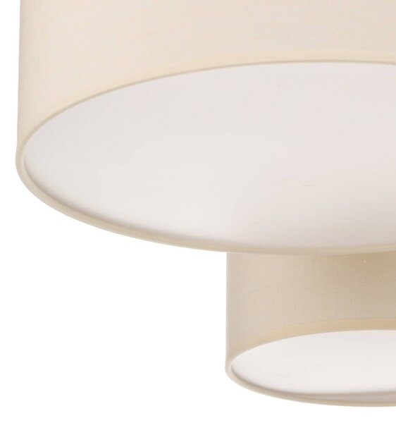 Lampa sufitowa Lodge Euluna, możliwość ściemniania, kremowy / amber, salon / jadalnia, tkanina / materiał / jedwab, nowoczesny