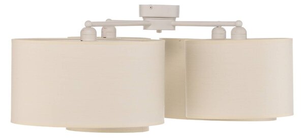 Lampa sufitowa Lodge Euluna, możliwość ściemniania, kremowy / amber, salon / jadalnia, tkanina / materiał / jedwab, nowoczesny