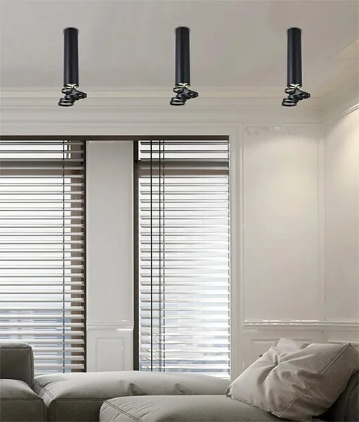 Czarna metalowa lampa sufitowa - D242 M0-H74