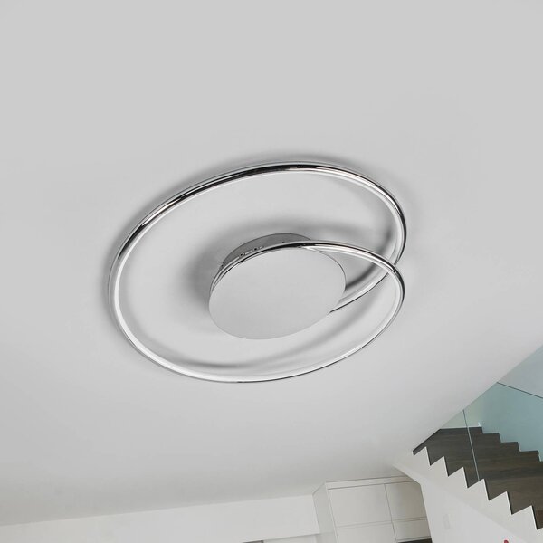 Lampa sufitowa LED Joline Lindby, chromowy / srebrny, salon / jadalnia, metal, nowoczesny