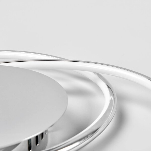 Lampa sufitowa LED Joline Lindby, chromowy / srebrny, salon / jadalnia, metal, nowoczesny