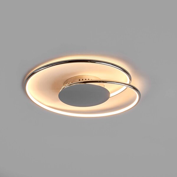 Lampa sufitowa LED Joline Lindby, chromowy / srebrny, salon / jadalnia, metal, nowoczesny