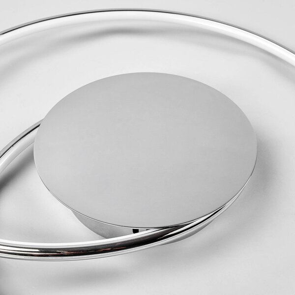 Lampa sufitowa LED Joline Lindby, chromowy / srebrny, salon / jadalnia, metal, nowoczesny