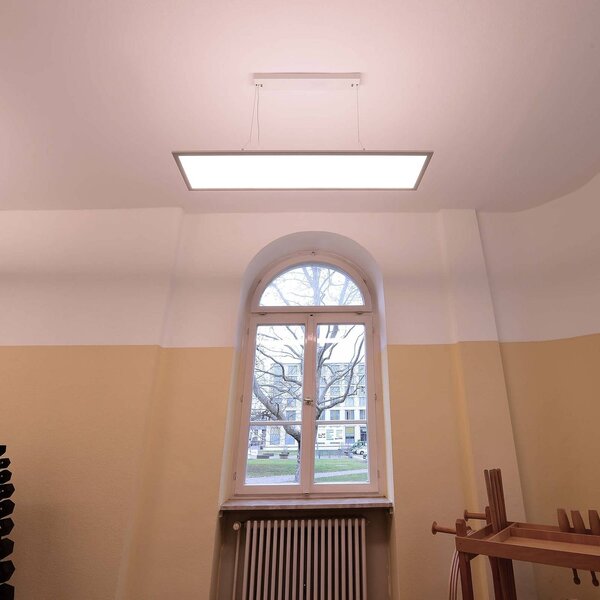 Deko-Light Żyrandol LED 3422, kątowy, dip-switch, biały możliwość ściemniania, biały / opal, biuro, aluminium, nowoczesny
