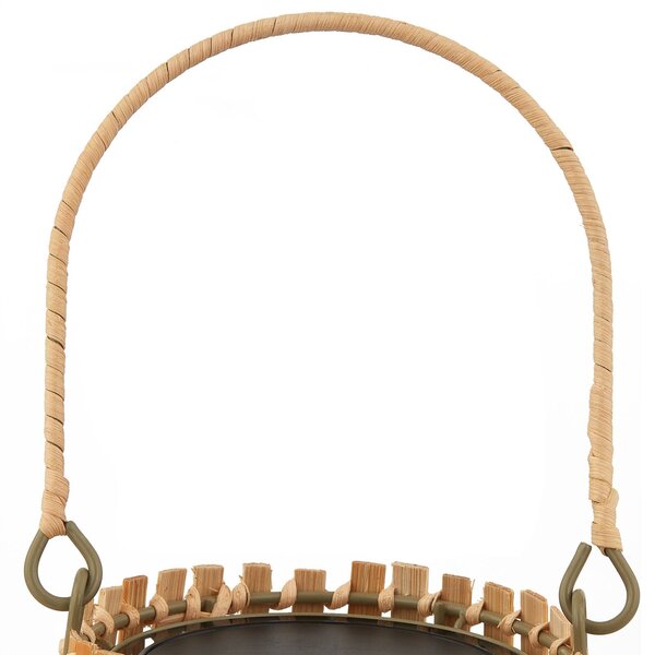 Lampa tarasowa LED Amaria, bambus, Ø 18 cm Amaria Lindby, możliwość ściemniania, jasne drewno, bambus, dworkowy / rustykalny