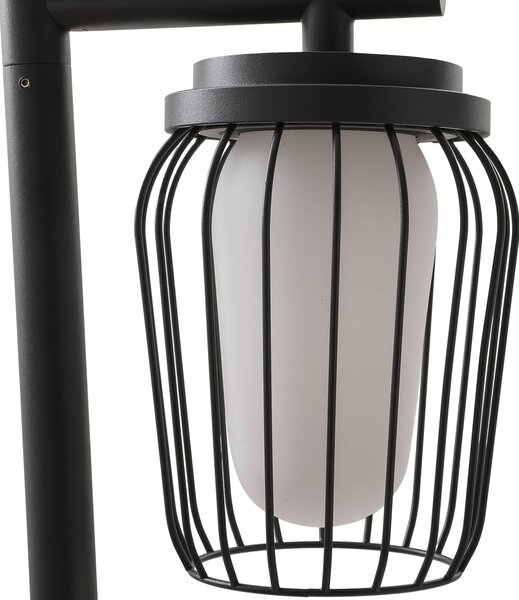 Lucande słupek oświetleniowy Chandan, 100 cm, czarny, aluminium Chandan Lucande, możliwość ściemniania, czarny, aluminium, nowoczesny