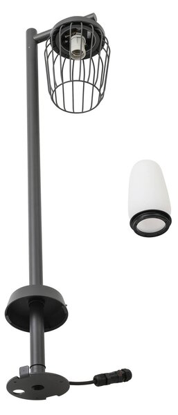 Lucande słupek oświetleniowy Chandan, 100 cm, czarny, aluminium Chandan Lucande, możliwość ściemniania, czarny, aluminium, nowoczesny