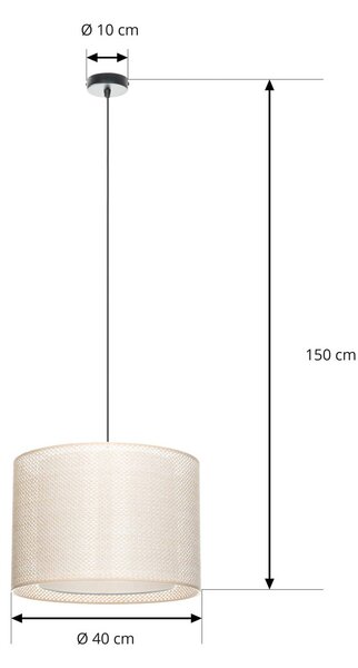 Lampa wisząca Soula Lindby, możliwość ściemniania, kremowy / amber, salon / jadalnia, tworzywo sztuczne, dworkowy / rustykalny