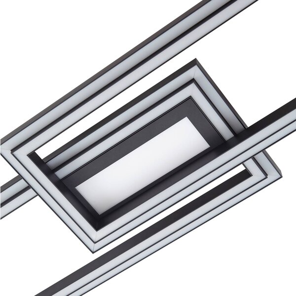 Inteligentna lampa sufitowa Tjado Lucande, możliwość ściemniania, czarny, salon / jadalnia, metal, nowoczesny