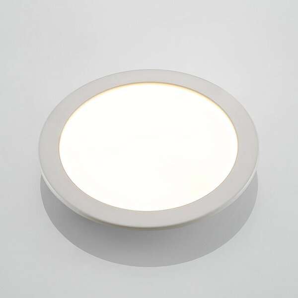 Oprawa wpuszczana LED Cadance, biała, 24 cm, zestaw 10 sztuk, CCT Cadance PRIOS, możliwość ściemniania, biały / opal, łazienka, aluminium, nowoczesny