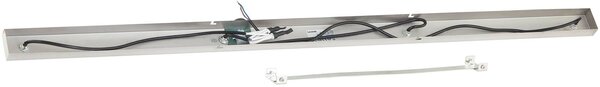 Lampa wisząca Diano Lucande, aluminiowy / szary / cynkowy, salon / jadalnia, szkło, design