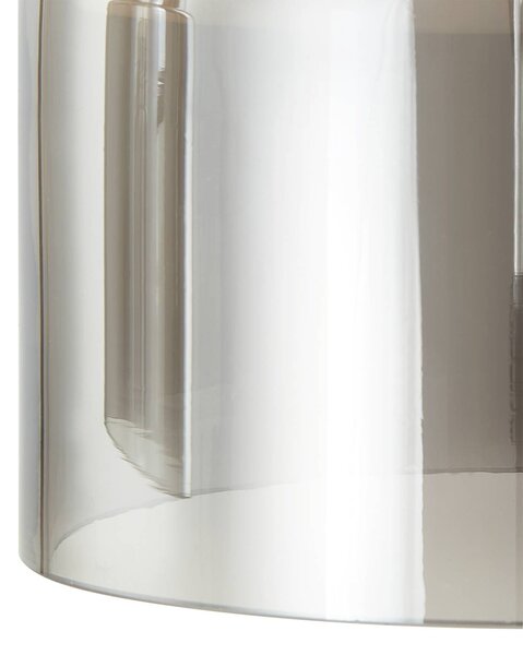 Lampa wisząca Diano Lucande, aluminiowy / szary / cynkowy, salon / jadalnia, szkło, design