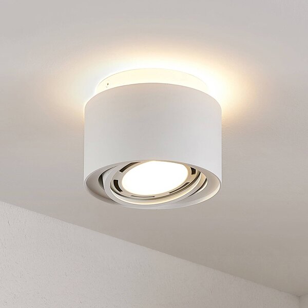 Lampa sufitowa Walisa Arcchio, możliwość ściemniania, biały / opal, salon / jadalnia, aluminium, nowoczesny
