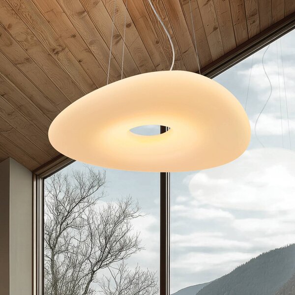Stilnovo Lampa wisząca designerska Mr. Magoo, możliwość ściemniania, biały / opal, salon / jadalnia, tworzywo sztuczne, design
