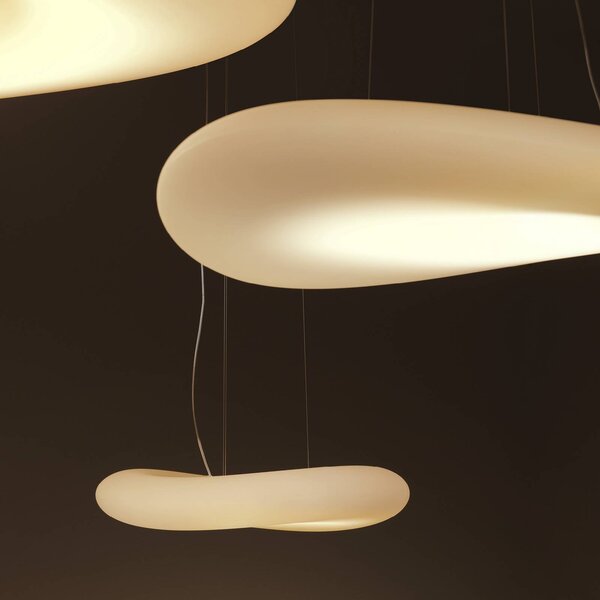 Stilnovo Lampa wisząca designerska Mr. Magoo, możliwość ściemniania, biały / opal, salon / jadalnia, tworzywo sztuczne, design