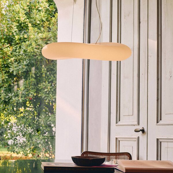 Stilnovo Lampa wisząca designerska Mr. Magoo, możliwość ściemniania, biały / opal, salon / jadalnia, tworzywo sztuczne, design