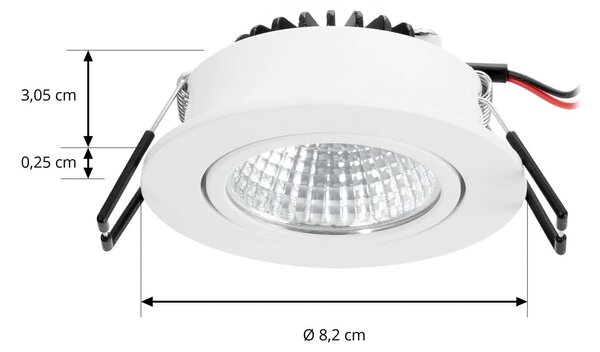 Arcchio LED downlight Zarik, biały, 3000K Zarik Arcchio, możliwość ściemniania, biały / opal, salon / jadalnia, aluminium, nowoczesny