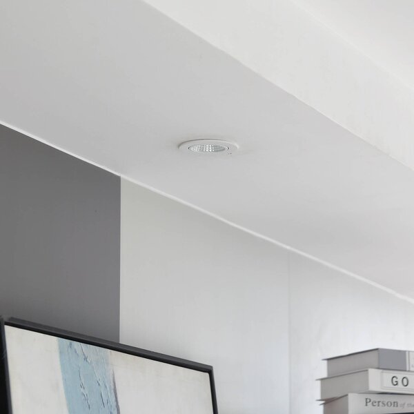 Arcchio LED downlight Zarik, biały, 3000K Zarik Arcchio, możliwość ściemniania, biały / opal, salon / jadalnia, aluminium, nowoczesny