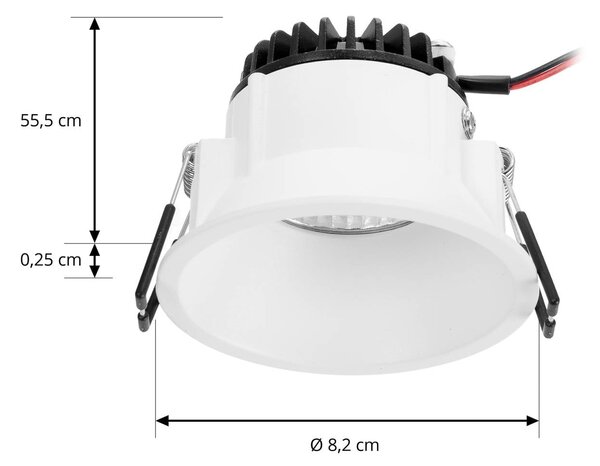 Arcchio LED downlight Niria, biały, 4000K Niria Arcchio, możliwość ściemniania, biały / opal, salon / jadalnia, aluminium, nowoczesny