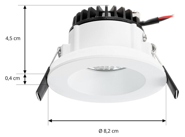 Arcchio LED downlight Aryx, biały, 2 700K Aryx Arcchio, możliwość ściemniania, biały / opal, salon / jadalnia, aluminium, nowoczesny