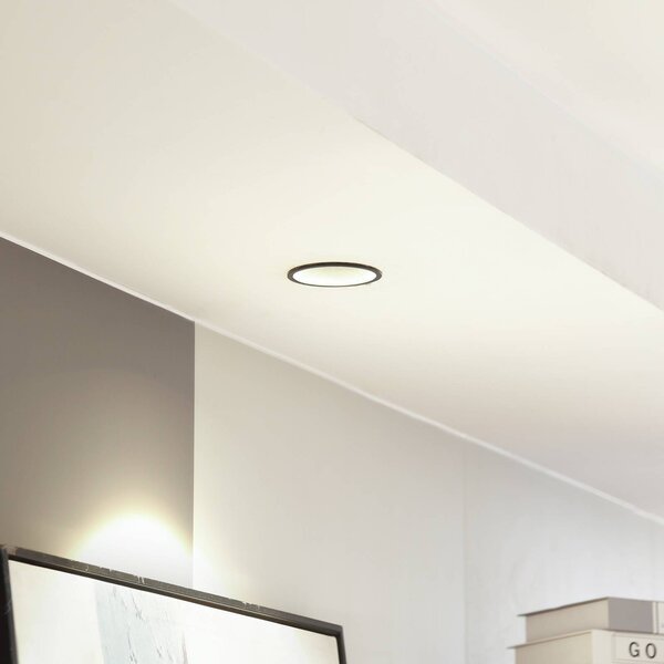 Arcchio LED downlight Niria, czarny, 3000K Niria Arcchio, możliwość ściemniania, czarny, salon / jadalnia, aluminium, nowoczesny