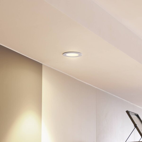 Arcchio LED downlight Aryx, biały, 2 700K Aryx Arcchio, możliwość ściemniania, biały / opal, salon / jadalnia, aluminium, nowoczesny