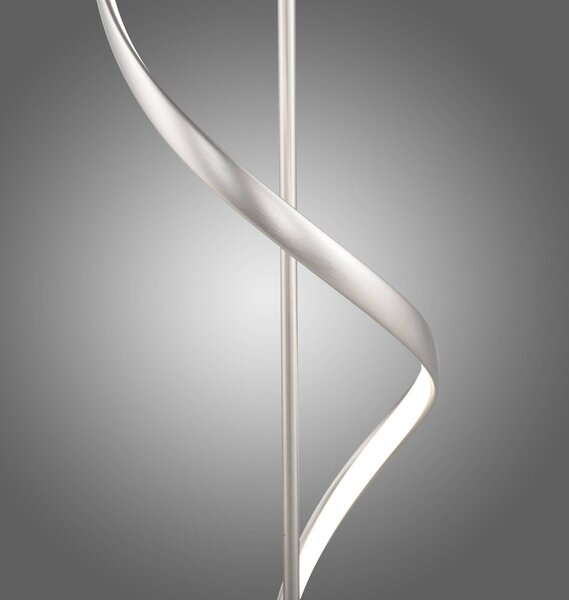 Q-Smart-Home Paul Neuhaus Q-Swing lampa stojąca LED, stal Q-Swing, możliwość ściemniania, aluminiowy / szary / cynkowy, salon / jadalnia, aluminium, nowoczesny