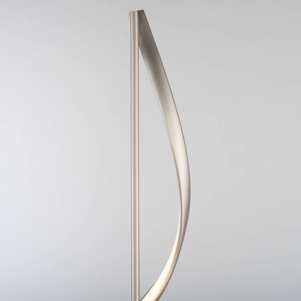 Q-Smart-Home Paul Neuhaus Q-Swing lampa stojąca LED, stal Q-Swing, możliwość ściemniania, aluminiowy / szary / cynkowy, salon / jadalnia, aluminium, nowoczesny
