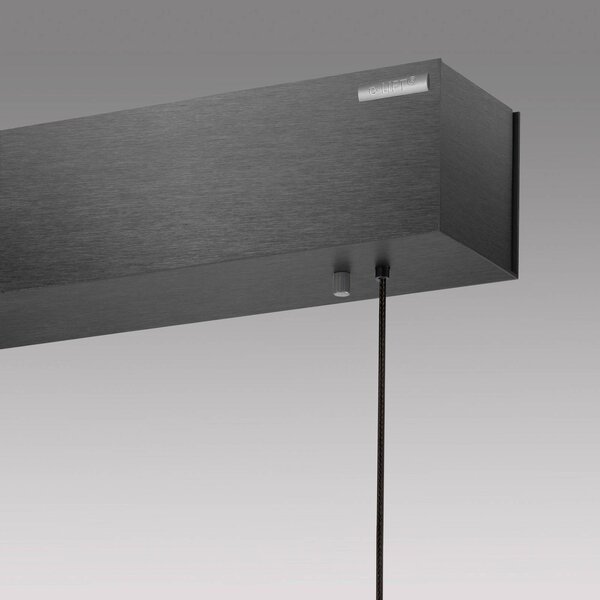 PURE Lampa wisząca E-Motion, możliwość ściemniania, aluminiowy / szary / cynkowy, salon / jadalnia, aluminium, nowoczesny