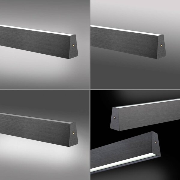 PURE Lampa wisząca E-Motion, możliwość ściemniania, aluminiowy / szary / cynkowy, salon / jadalnia, aluminium, nowoczesny