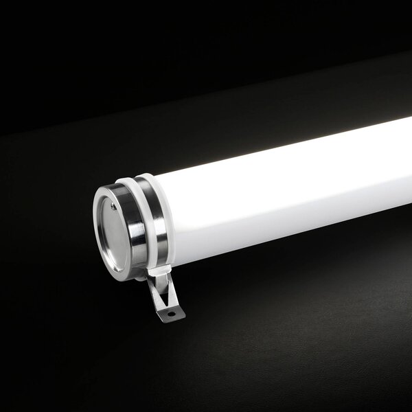 The Light Group SLC Lava lampa sufitowa LED z PMMA IP69, biały / opal, tworzywo sztuczne