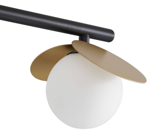 Lampa sufitowa LED Pallo Lucande, możliwość ściemniania, czarny, salon / jadalnia, metal, nowoczesny