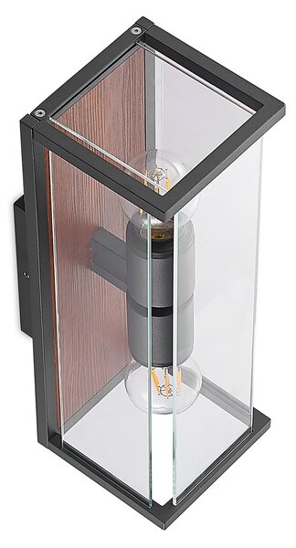 Zewnętrzna Lampa Lucande, Elwin, ściemnialny, czarny, metal, nowoczesny