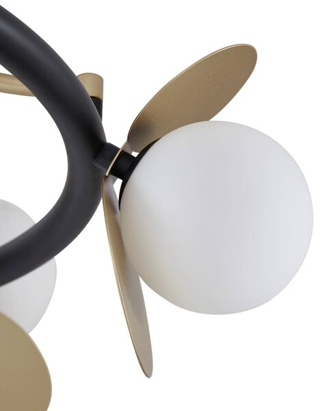 Lampa sufitowa LED Pallo Lucande, możliwość ściemniania, czarny, salon / jadalnia, metal, nowoczesny